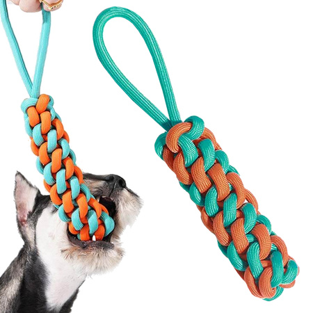 Dog chew toy tug rope braided rope