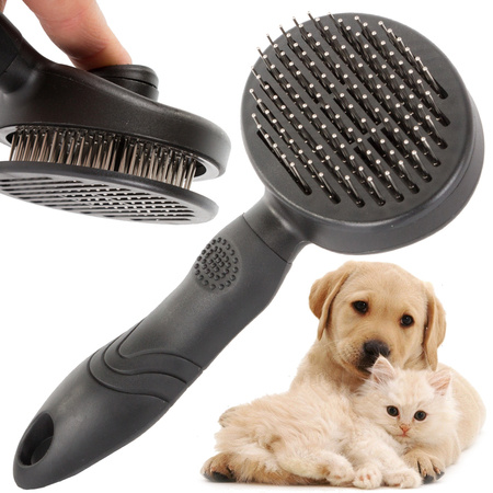 Dog hair brush cat self-cleaning grooming comb