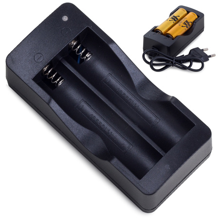 Dual 18650 battery cell charger