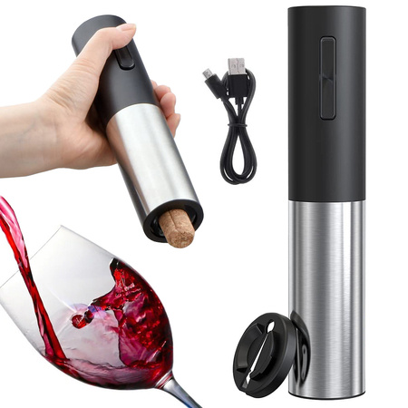 Electric corkscrew wine opener cork cutter