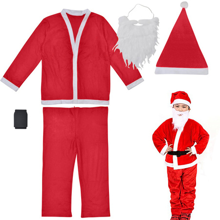 Father christmas costume for boy hat beard