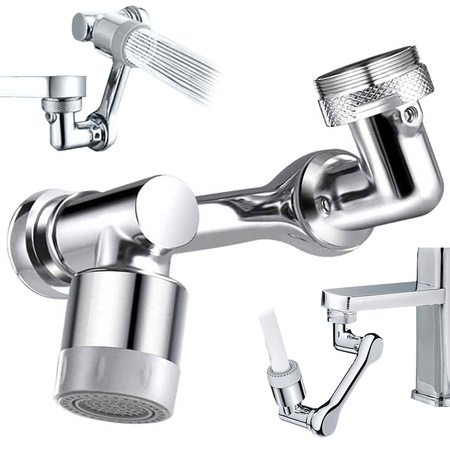 Faucet tap extension perlator chrome 1080°