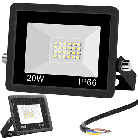 Floodlight halogen spotlight led 20w 6000k outdoor waterproof ip66