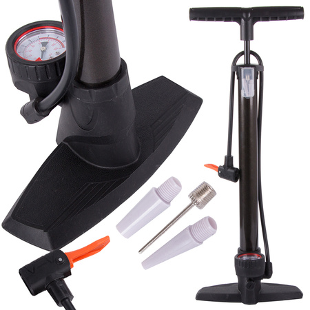 Floor standing pump with pressure gauge foot pump car pump bicycle pump tips