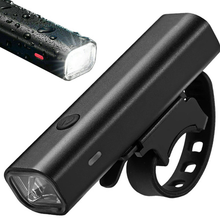 Front led bicycle light water resistant rechargeable battery