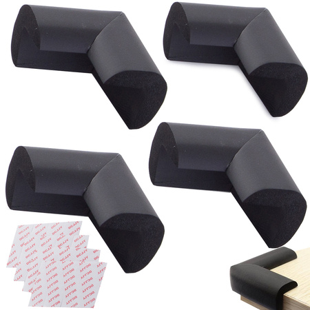 Furniture corner surface for furniture channels black stickers x4