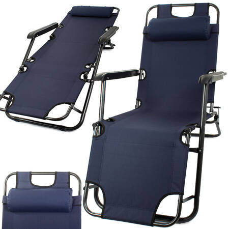 Garden beach lounger folding cushion gravity reinforced soft