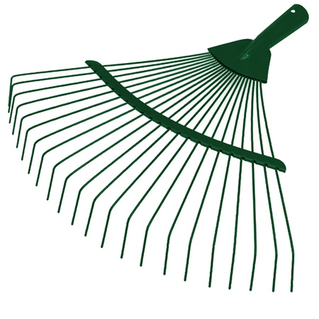 Garden grass leaf rake light wire metal 36cm fan-shaped