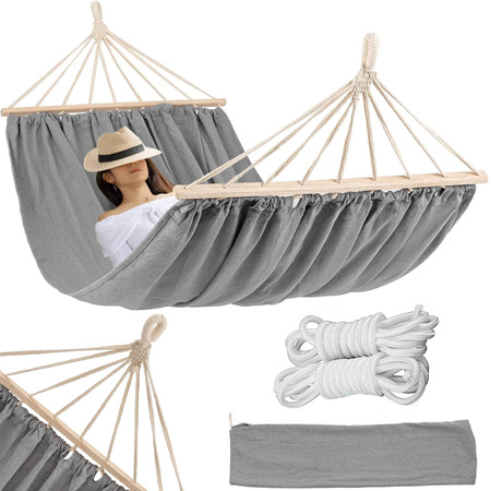 Garden hammock hanging double rocker strong xxl large cover with ropes