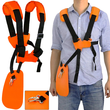 Harness for petrol scythe trimmers carrying straps harness adjustable comfortable