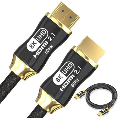 Hdmi 2.1 video cable ultra high speed 8k 60hz 4k 120hz hq gold 1.5m