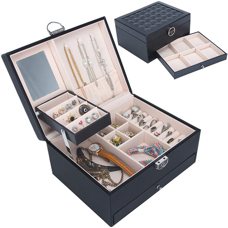 Jewellery box organiser box mirror case spacious box