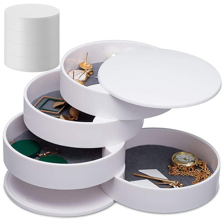 Jewellery box organiser round pull-out box
