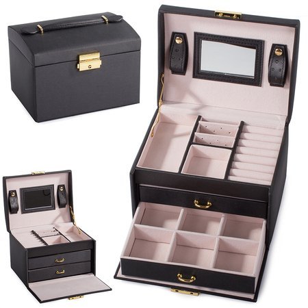 Jewellery casket organiser tray trunk