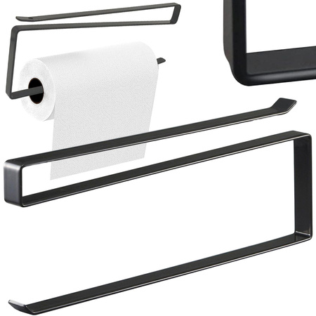 Kitchen paper towel holder slip-on metal loft matt