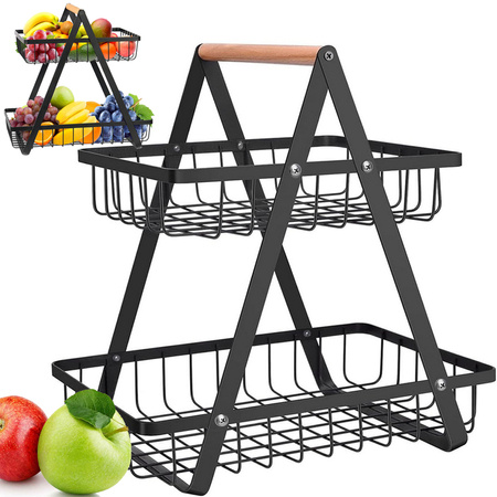 Kitchen shelf loft kitchen organiser with basket