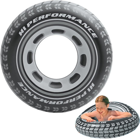 Large 70cm inflatable wheel for an adult child to swim in the pool water