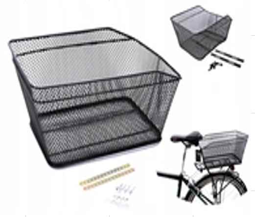 Large bicycle basket metal bicycle basket for luggage rack strong screw-on