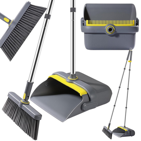 Lazy man's sweeping kit swifter brush mop cleaning wiper dustpan 2in1