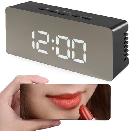Led alarm clock led timer led mirror alarm date 4in1