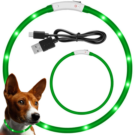 Led lighting colarge for dogs and cats waterproof adjustable 47cm usb