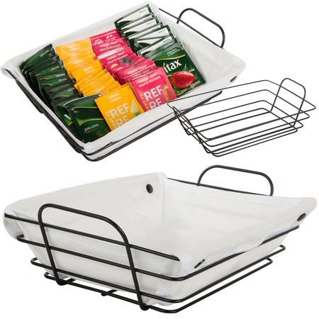 Loft metal wire basket for kitchen for fruit bread with lining