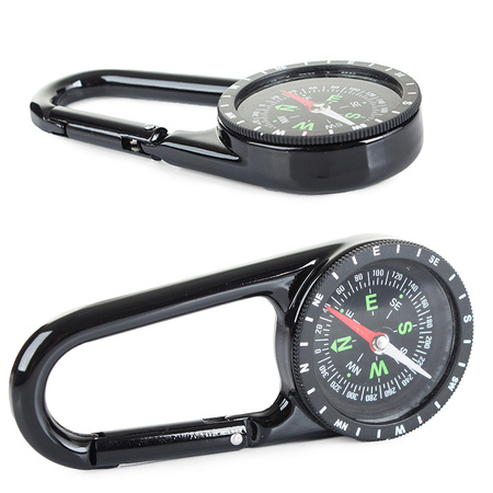Metal compass compass tourist carabiner