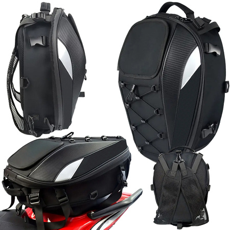 Motorbike backpack motorbike helmet waterproof bag pannier seat 2in1