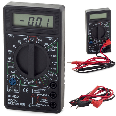 Multimeter digital tester with lcd signal