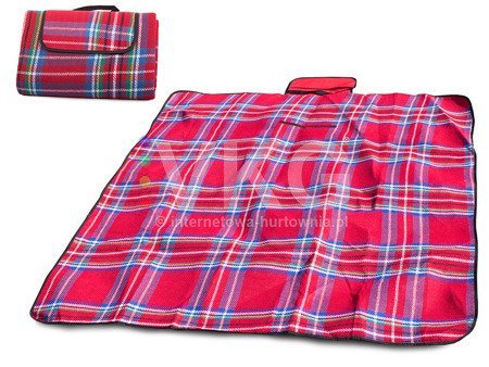 PICNIC BLANKET FOLDING WATERPROOF SIZE: 150 x 200cm  Color: red checkered pattern