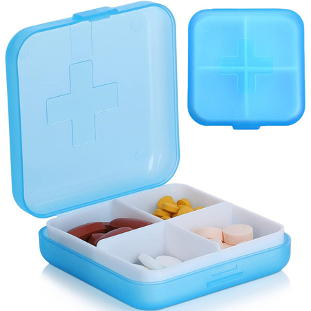 PILL BOX 4 COMPARTMENTS BLUE (300) GAB_A