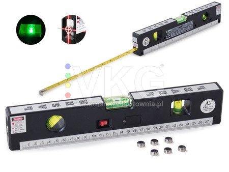 POZIOMICA LASEROWA MIARA PODŚWIETLENIE LED 31 CM