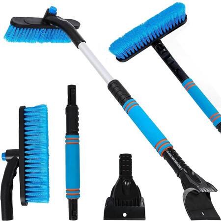 Scraper brush telescopic brush folding for car windows snow ice