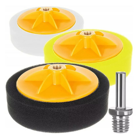 Set of 3 polishing sponges pads for auger 150mm
