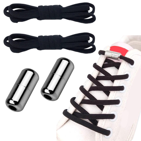 Shoe laces without binding for footwear elastic rubber laces 100cm