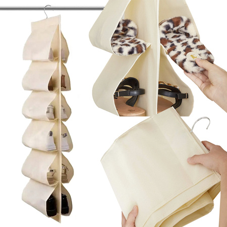 Shoe organiser for wardrobe hanging shoe rack 12 pairs