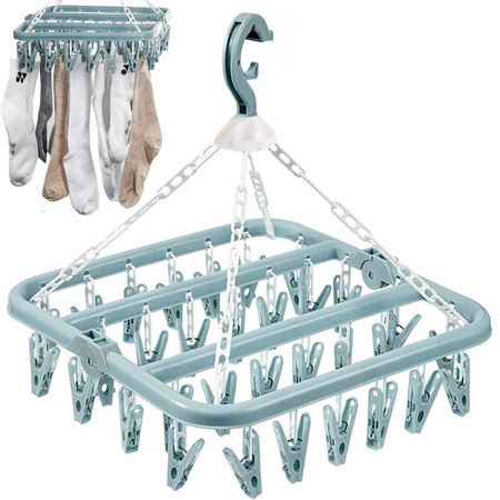 Sock dryer underwear hanging rack 32x clips set