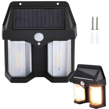 Solar lamp with twilight movement sensor 3 modes waterproof 1200lm