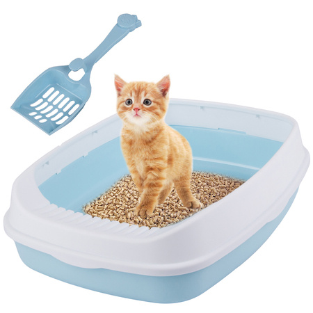 Soldna cat litter box open with frame toilet for litter + shovel large