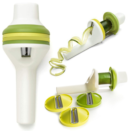 Spiral decorative vegetable peeler