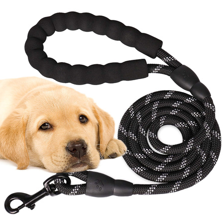 Strong dog training rope leash with handle reflector thick durable