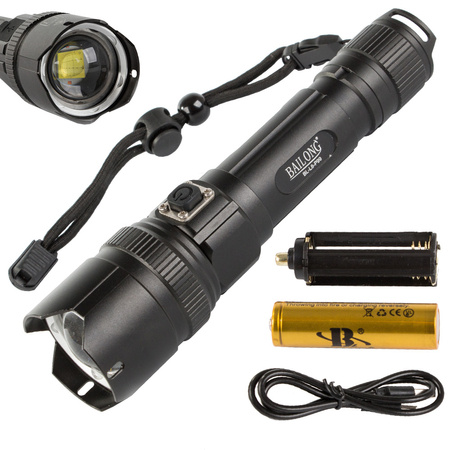 Tactical torch bailong led xhp99 zoom strong