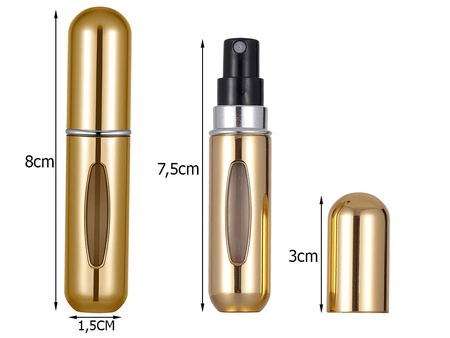 Travel atomiser with perfume atomiser flacon 5ml perfume dispenser