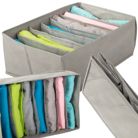 Underwear organiser bras for wardrobe drawer 7 compartments bin