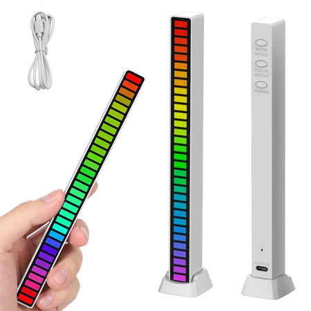 Usb led sound response multicolour neon strip rgb led blinking battery