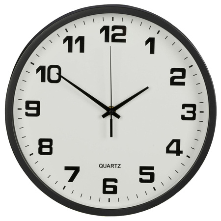 Wall clock large non-touching silent 25 cm round second hand