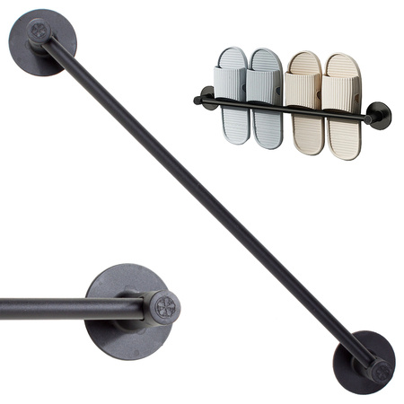 Wall-mounted bathroom hanger for slippers towels