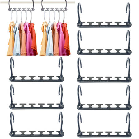Wardrobe organiser for clothes hangers 8 pcs max