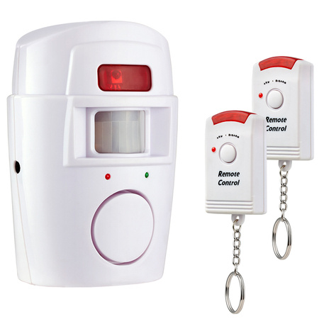 Wireless movement sensor alarm + 2 key fobs 105db