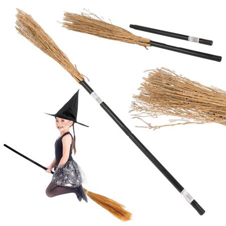 Witches broom witches witch baba yaga black 90cm for halloween and christmas xxl